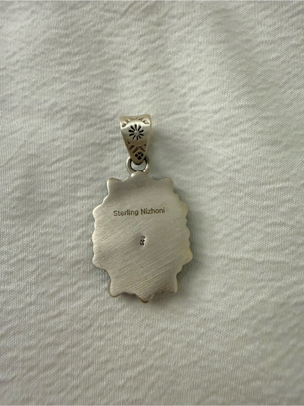 Nizhoni Traders - Kingman Turquoise and Orange Mojave Pendant. NWOT - Picture 2 of 5